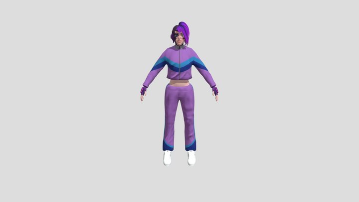 Avatar Cyber Punk Female 3D Model
