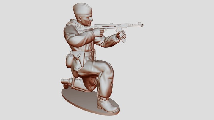 Soviet Recon WW2 PPS43 3D Model