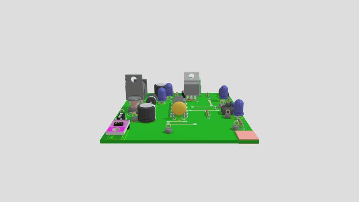 Carte électronique d'un Variateur de lumière 2.0 3D Model