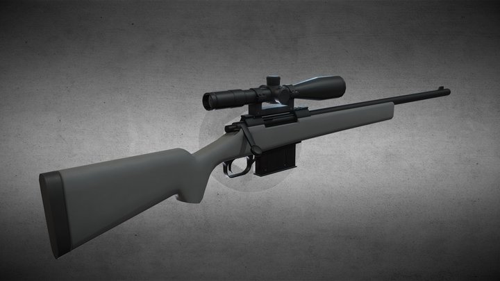 M24 Bounty Hunter Sniper Rifle 3D Model