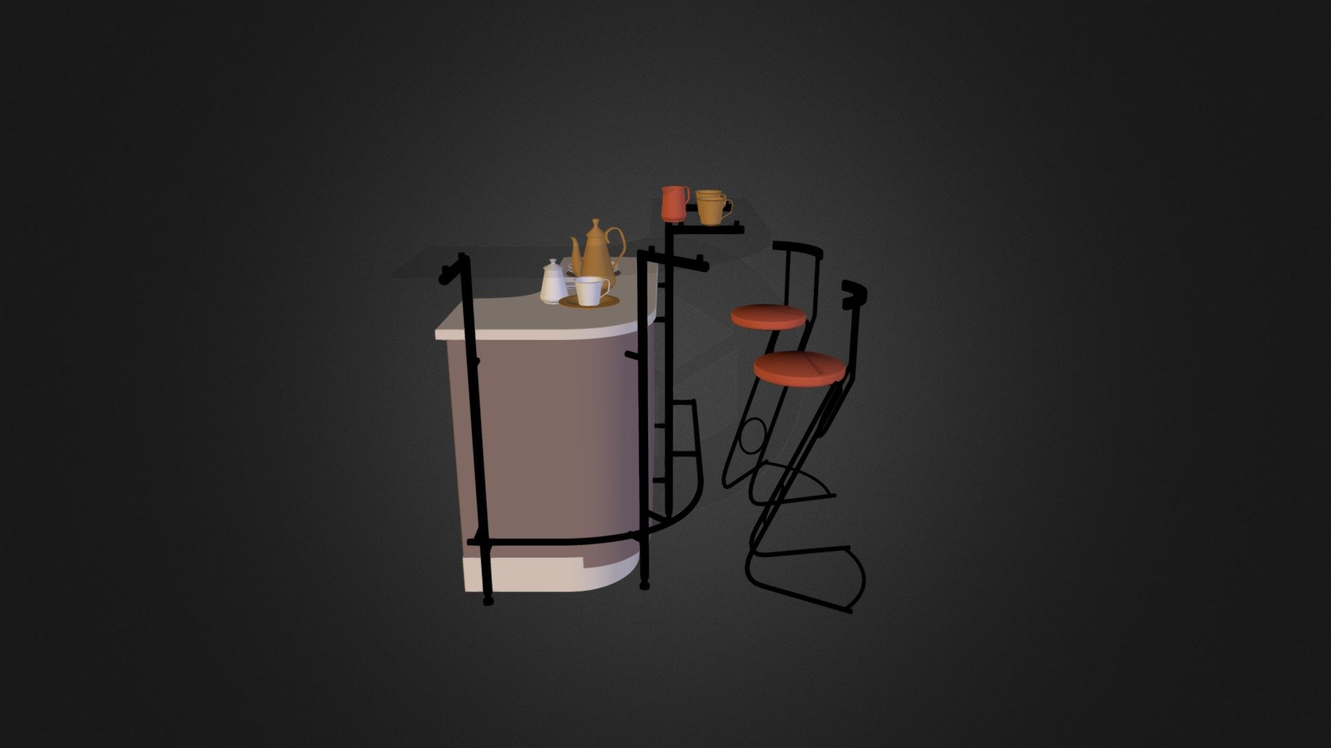 Bar Rack Max - 3D model by wilsonsiew [d40e962] - Sketchfab