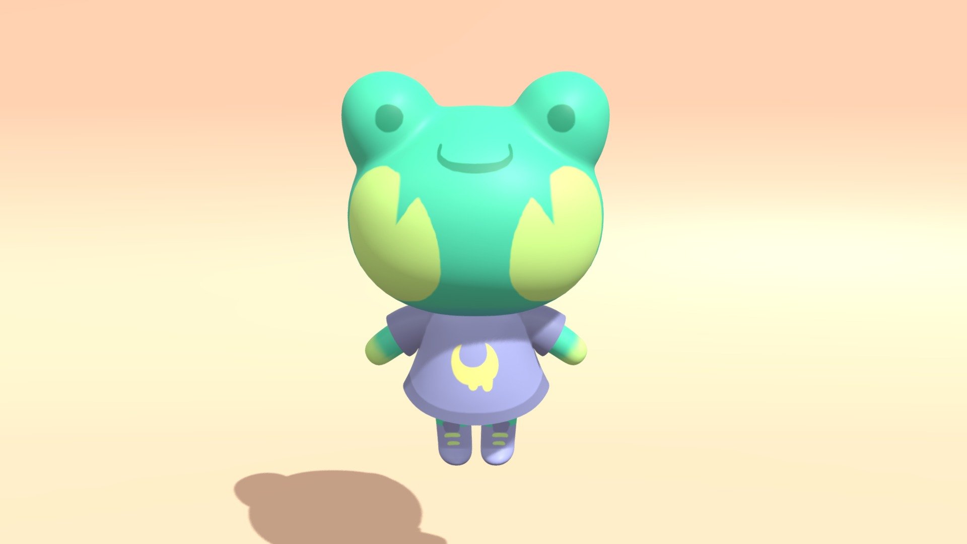 Frog-cartoon version - 3D model by yay030 [d40ee13] - Sketchfab