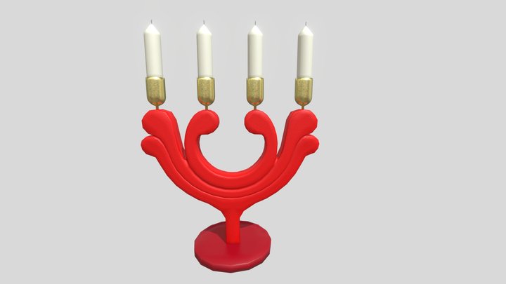 Christmas Candle Holder 3D Model