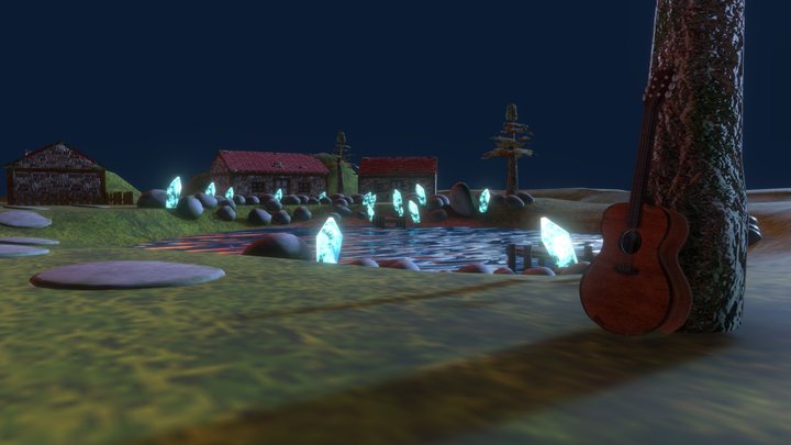 Jadeite Village Environment 3D Model