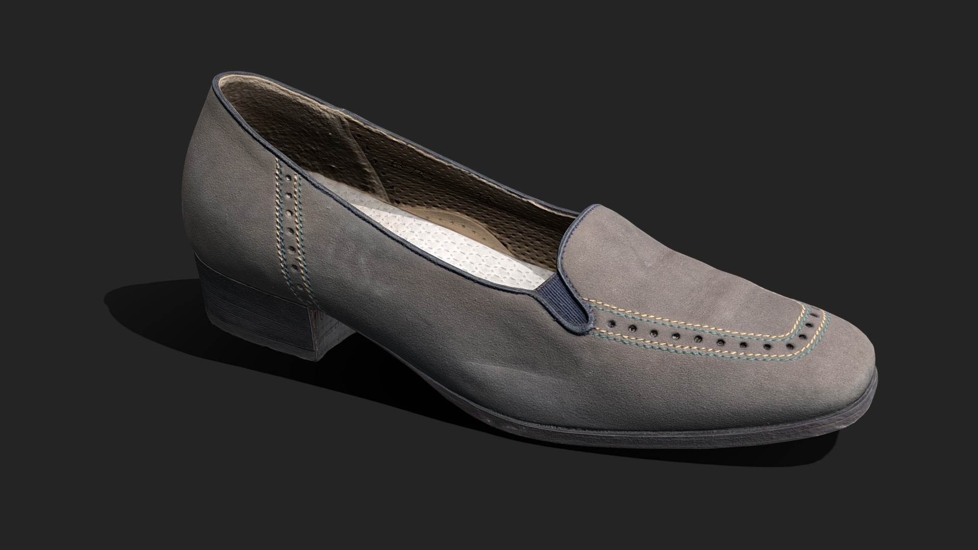 3D model My Mother’s Unused Shoe - This is a 3D model of the My Mother's Unused Shoe. The 3D model is about a close-up of a shoe.