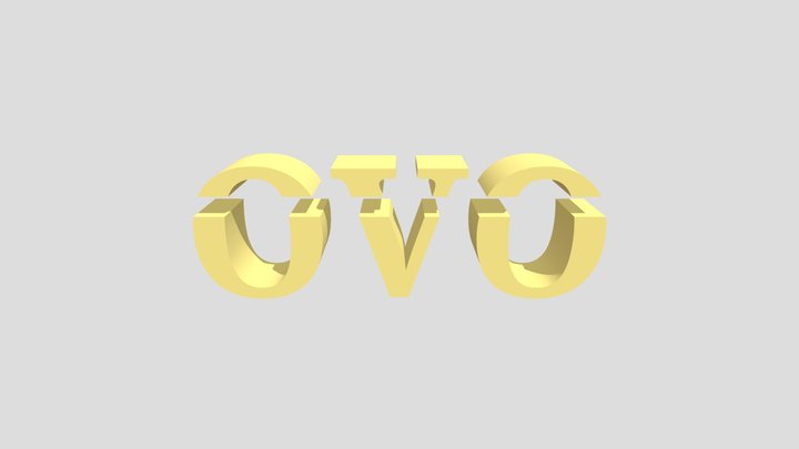 OVO Text Logo 3D Model