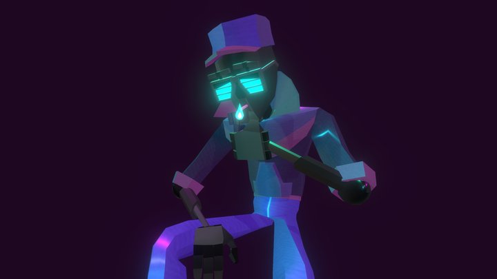 Duane - Neon Demon 3D Model