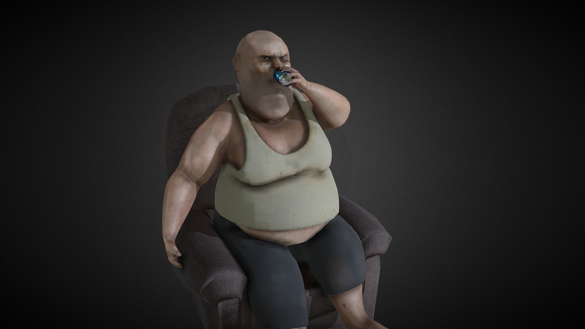 Old fat man character full rig - Download Free 3D model by David Glynch  (@yaveselyigolovastic) [d413898]