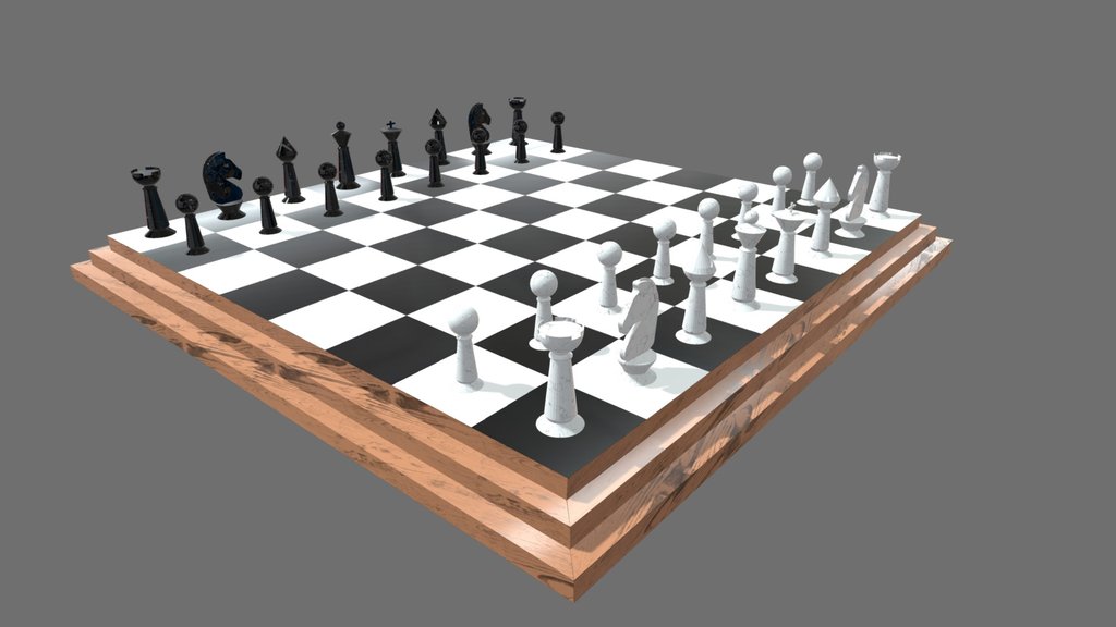 Chess Board - Model, Texture & Render