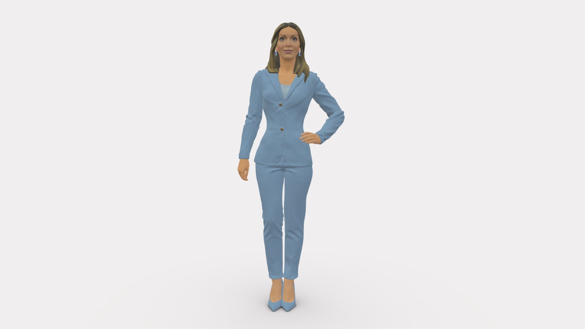 Woman In Blue Suit 0473 - Buy Royalty Free 3D model by 3DFarm [d4169c8 ...