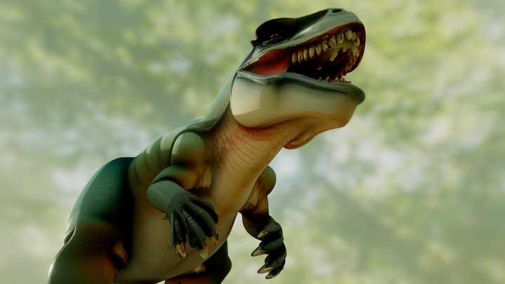 Stylised Tyrannosaurus – Cartoon Dinosaur Roar