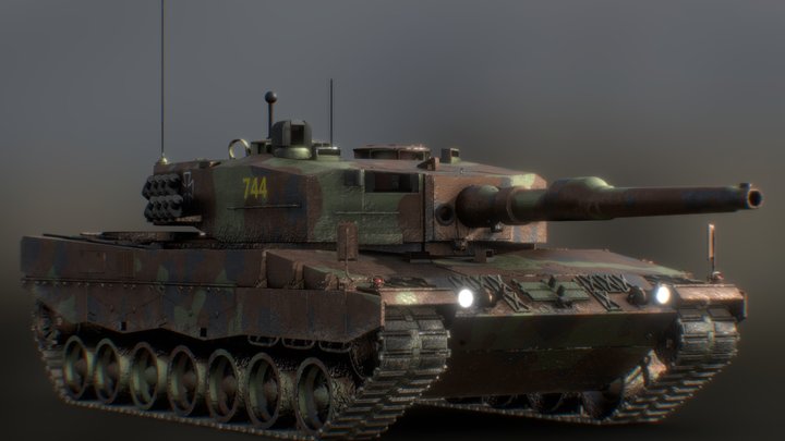 Leopard-2A4.FI.camo 3D Model