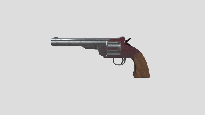 Revolver (Animated) 3D Model