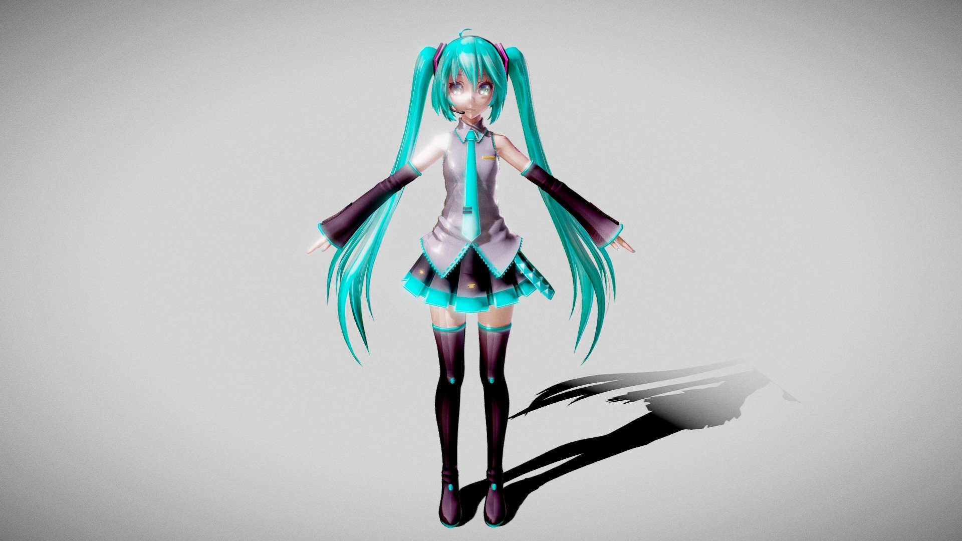 Hatsune Miku Download Free 3d Model By 雨宮レン Oscar3dmodel D418e98 Sketchfab 8580