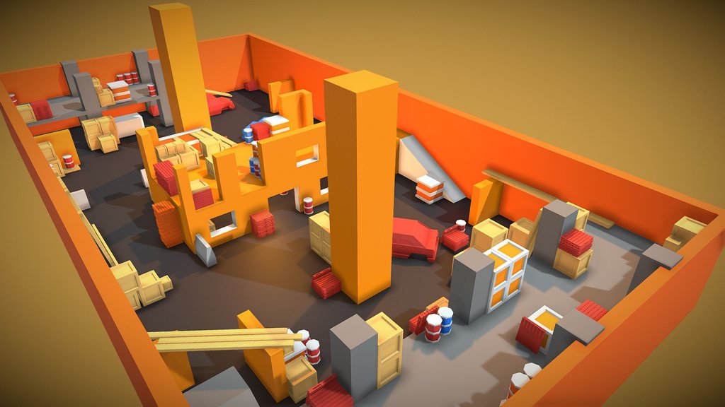 LOWPOLY | FPS | TDM | GAME | MAP by ResoForge