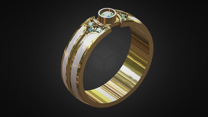 Female wedding ring 3D Model