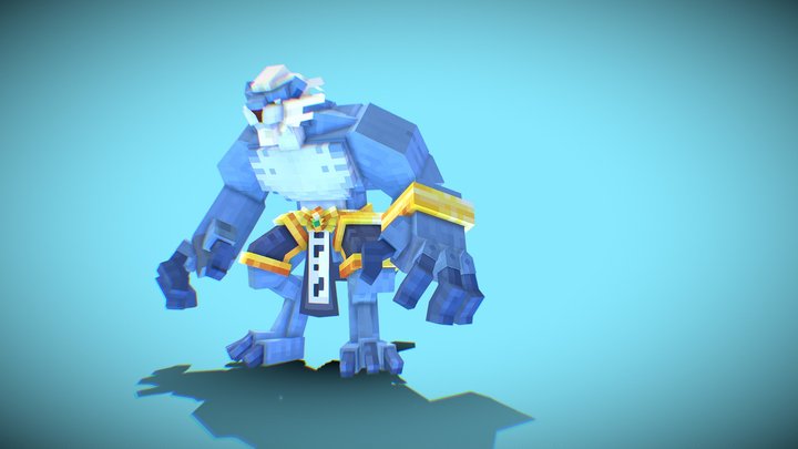 蓝色狮子 3D Model
