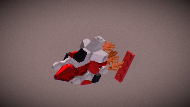Cool Lego Rocket 3D Model