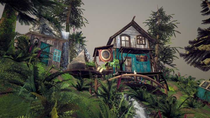DAE Diorama- Eco House 3D Model