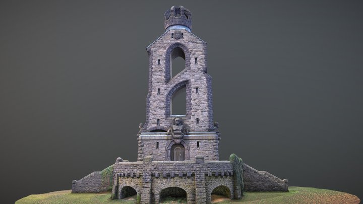 Bismarck Tower Aachen Ehrenfriedhof 3D Model