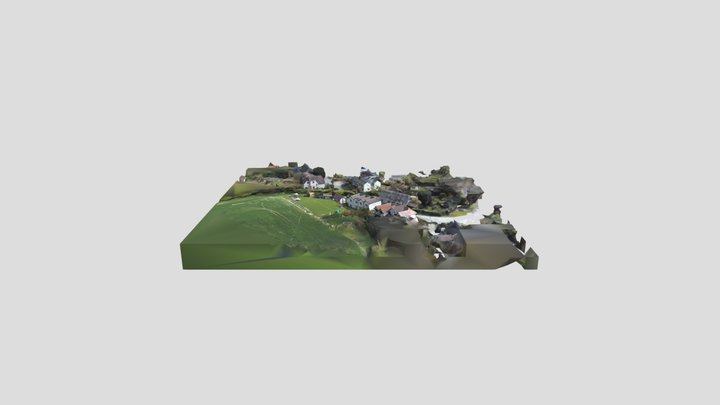 Arkesden Village Low Poly 3D Model