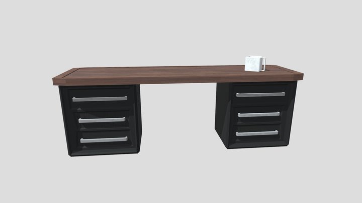 Office Table 3D Model