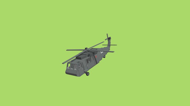 Blackhawk inspired helicopter 3D Model