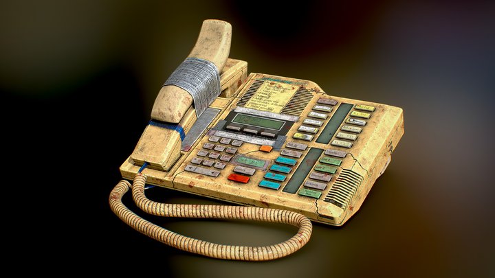 OFFICE PHONE (Nortel NT8B40 M7324) game-ready 3D Model