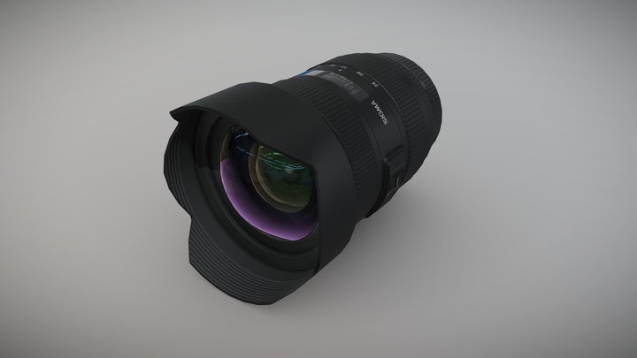 Sigma 12-24mm f/4.5-5.6 II DG HSM Canon AF lens 3D Model
