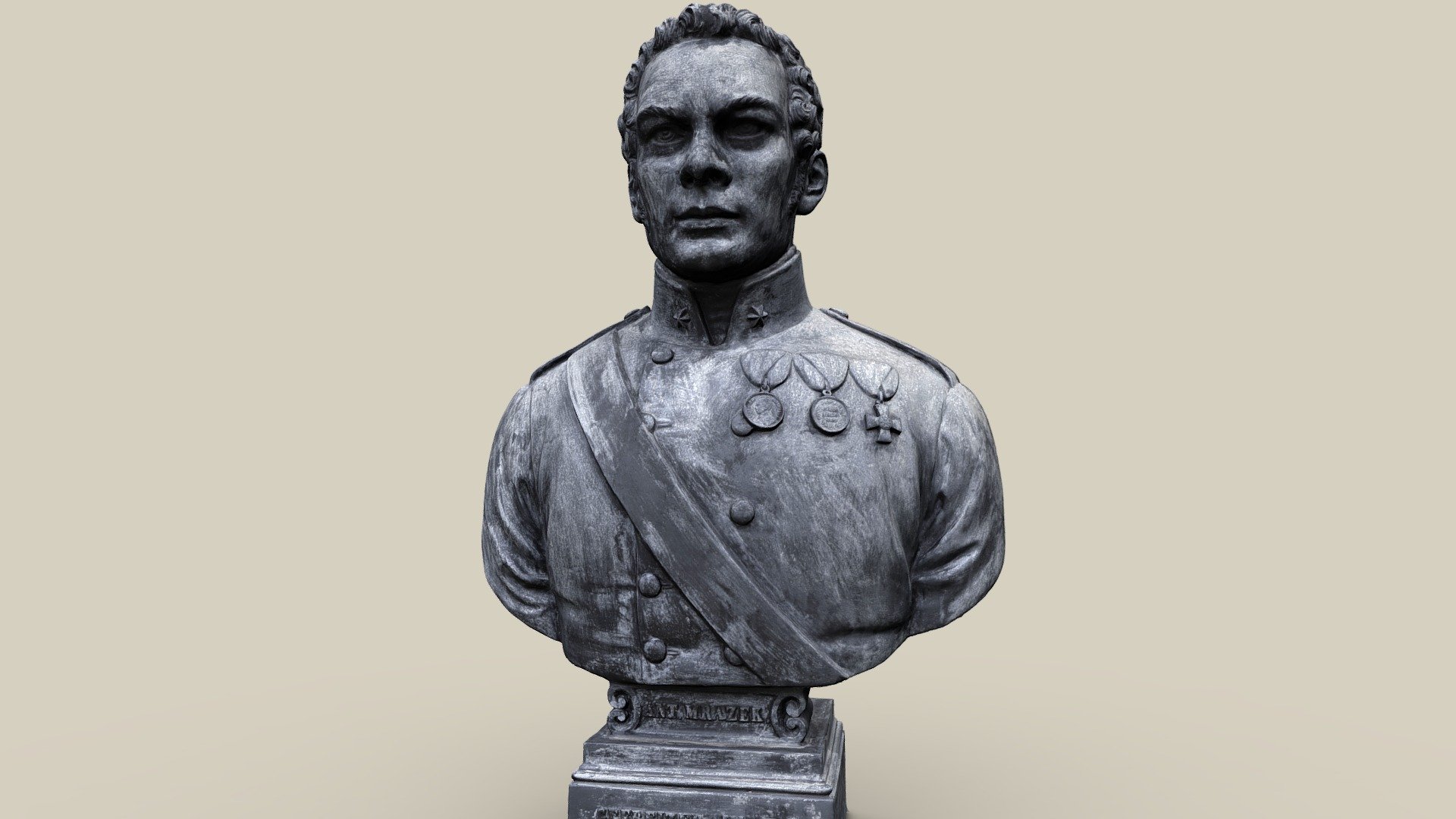 Büste Mrazek — Sketchfab embed 3D viewer