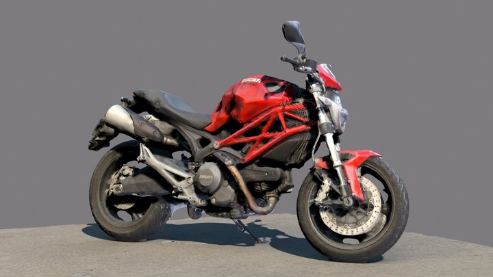 DUCATI MONSTER 696 - 3D model by l o u i s [d421cbc] - Sketchfab