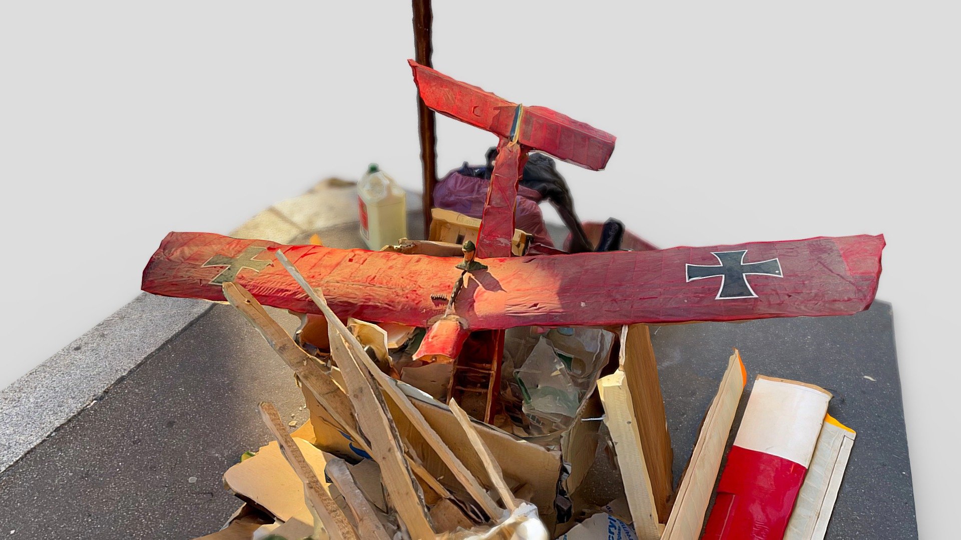 Plane trash crash