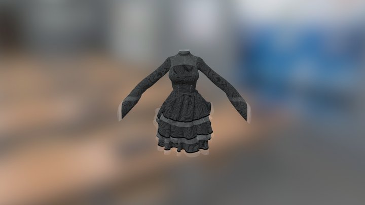 Goth Lolita Outfit: Apostle of Darkness 3D Model