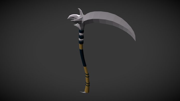 Low-Poly Scythe 3D Model