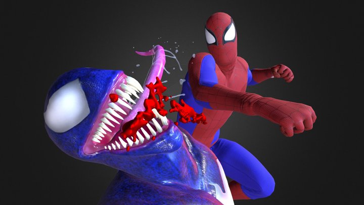 Spider-man vs Venom 3D Model