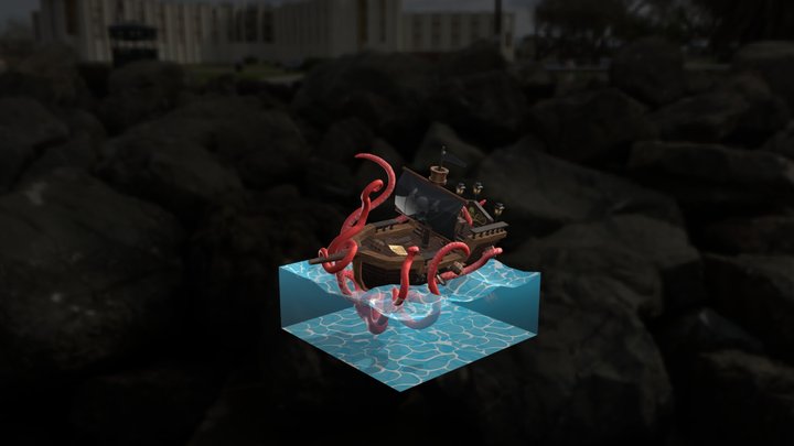 kraken diorama 3D Model