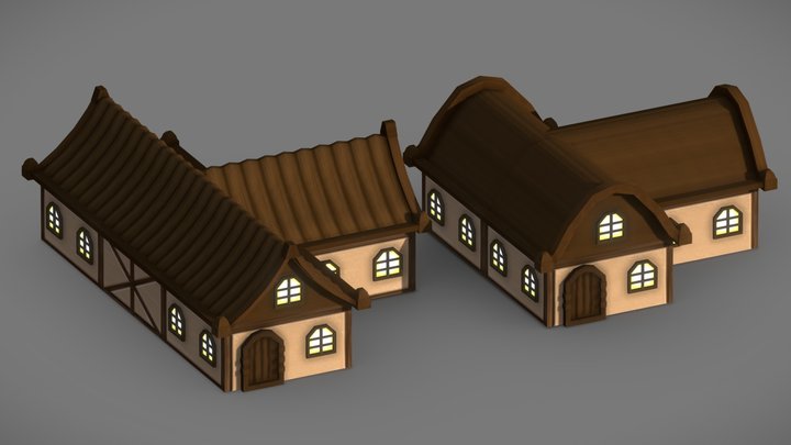 Mid-Sized Houses 3D Model
