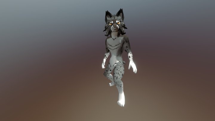 Anthro Lynx Character 3D Model