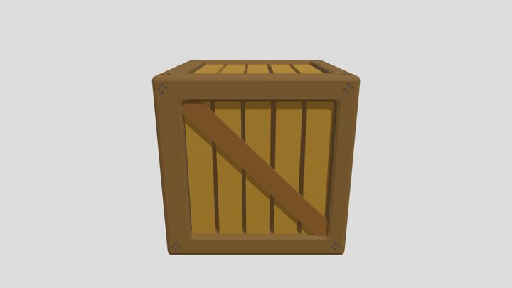 Simple Crate 3D Model