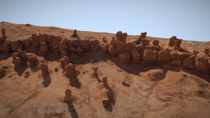 The Goblins of Goblin Valley, Utah 3D Model