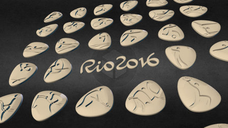 Rio Olympics Sports Medallions 3D Model
