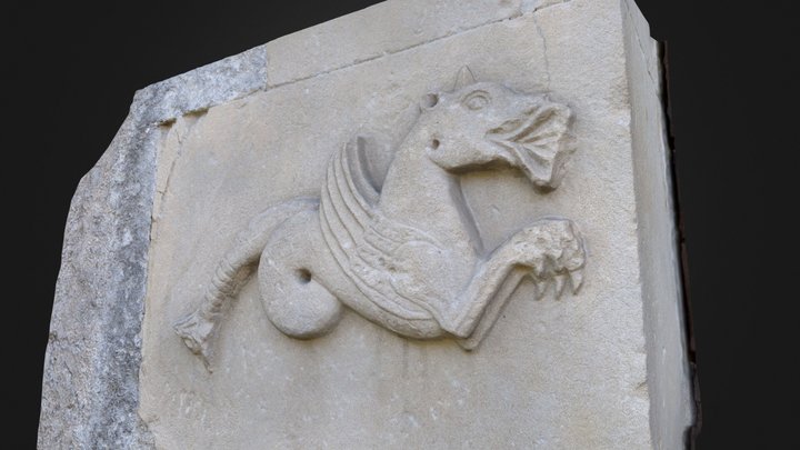 Abbazia San Giovanni ad Insulam Stipite Sinistro 3D Model