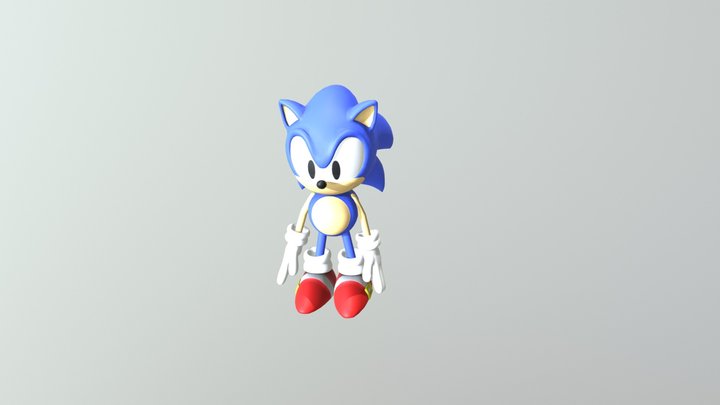 Classic-sonic-hdfull-rigged 3D Model