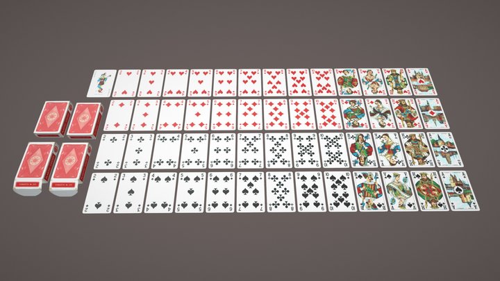 Classic Playing Cards Dutch 3D Model