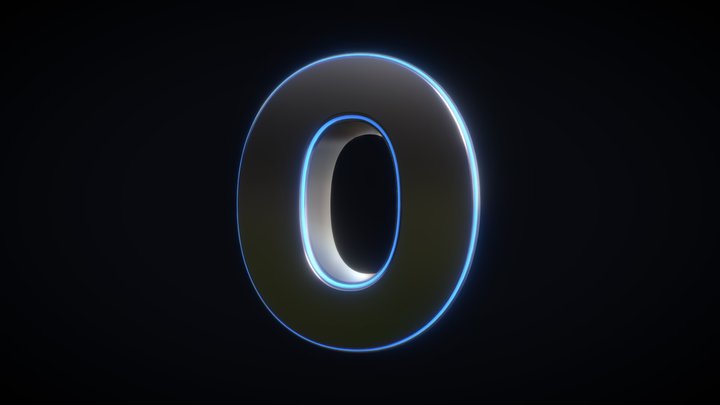 3D Number - 0 (ZERO) 3D Model