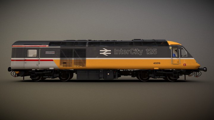 Train - Intercity 125 Executive with Buffers 3D Model