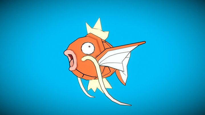 Lowpoly Magikarp 3D Model