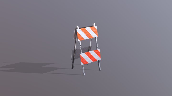 Traffic Barrier 3D Model