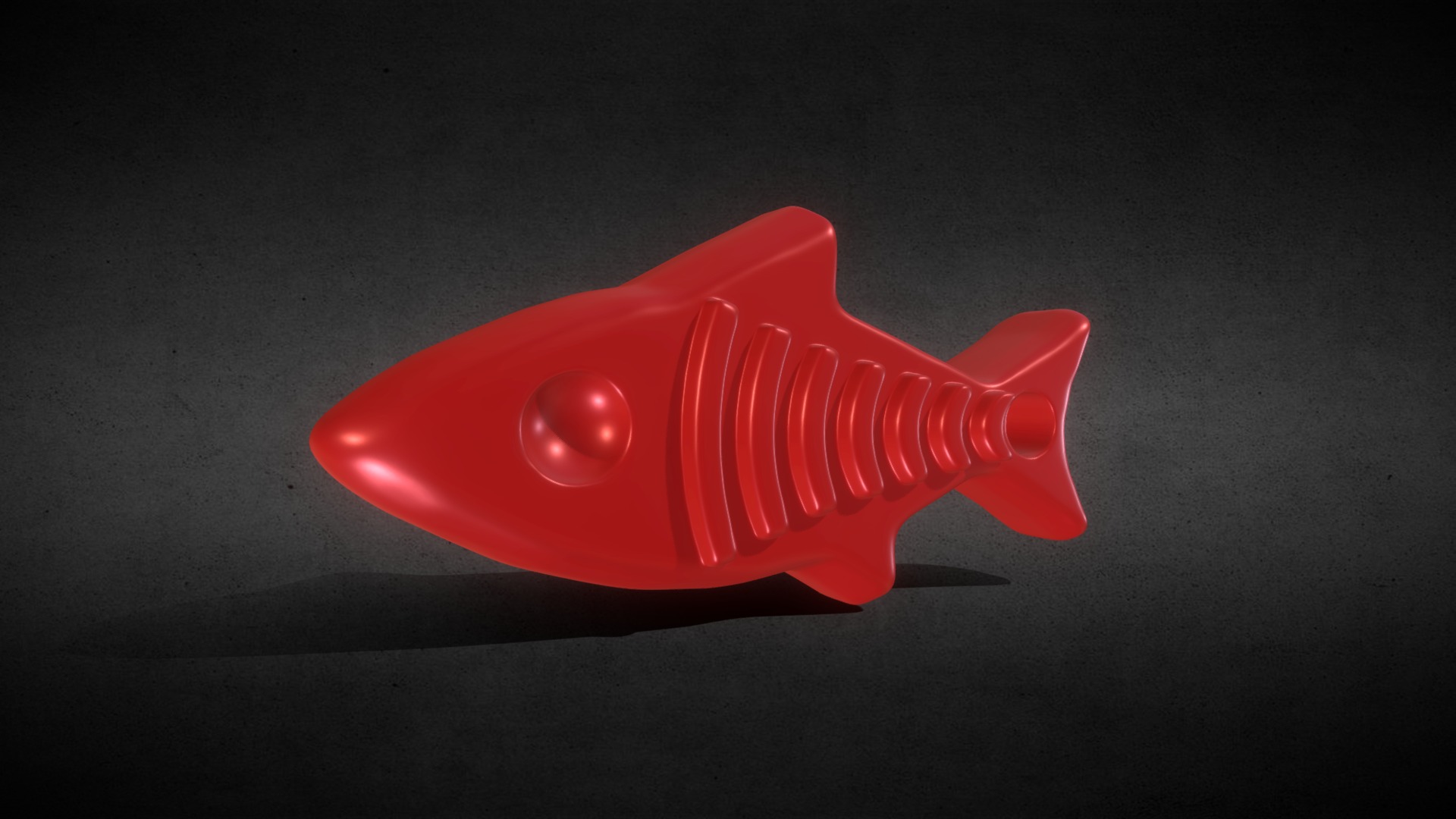 3D model Pet Tag Fish Tag - This is a 3D model of the Pet Tag Fish Tag. The 3D model is about a red plastic toy.