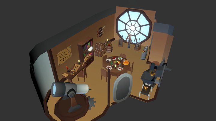 Space Pirate Interior 3D Model